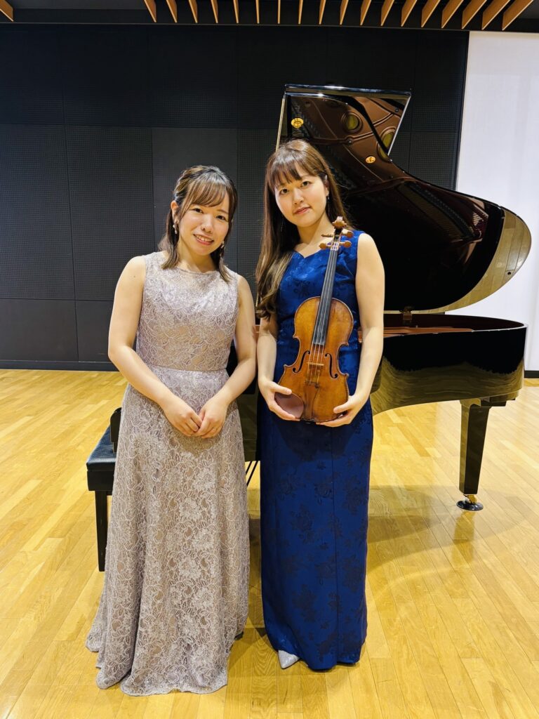 2025/6/19（木）アウトリーチ演奏 愛知県東海市内の小学校 尾髙詩音里、江野藍子