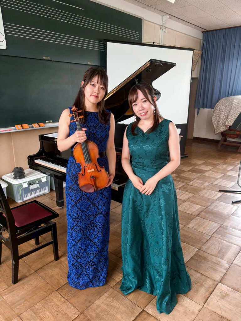 2026/10/5（月）アウトリーチ演奏 愛知県東海市内小学校 尾髙詩音里、江野藍子