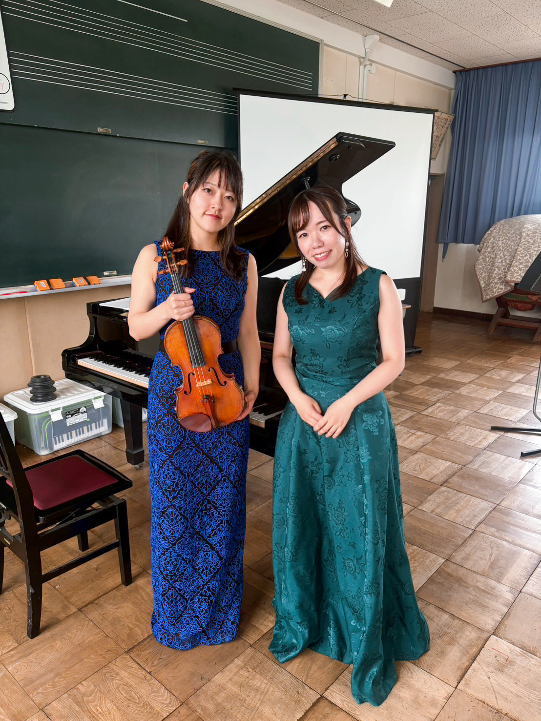 2026/10/5（月）アウトリーチ演奏 愛知県東海市内小学校 尾髙詩音里、江野藍子
